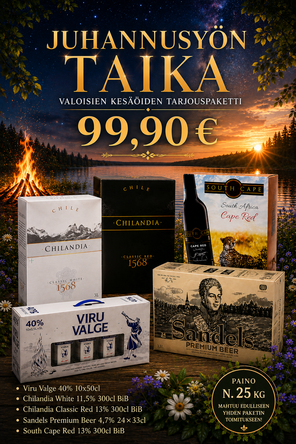Juhannusyön Taika -paketti 99,90 €