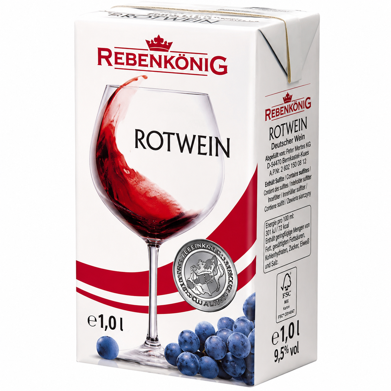 Rebenkönig Rotwein 9,5% 1L