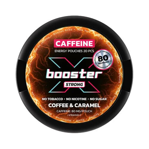 X-Booster Coffee &amp; Caramel – 120 mg kofeiinia – 10 rasiaa